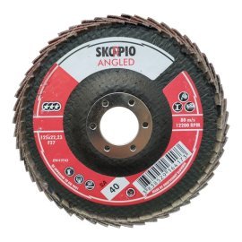 Шлифовальный круг КЛТ SwatyComet Scorpio Angled с загнутыми лепестками F27 SA40 125*22,23