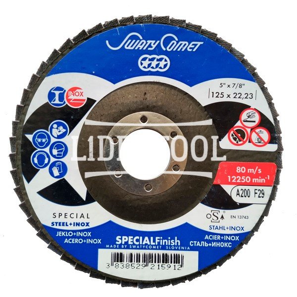 Круг лепестково торцевой  SwatyComet 27	FLAP DISCS  SKORPIO CERAMIC 125*22,23, цена – 111.56 грн, фото №1