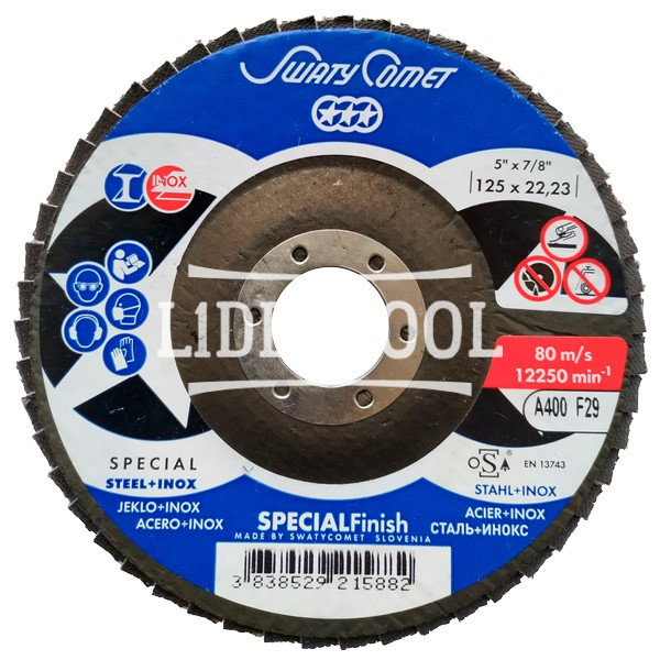 Круг лепестково торцевой  SwatyComet 27	FLAP DISCS  SKORPIO CERAMIC 125*22,23, цена – 111.56 грн, фото №1